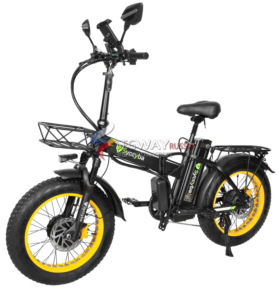 Электровелосипед Syccyba H1 Dual жёлтый